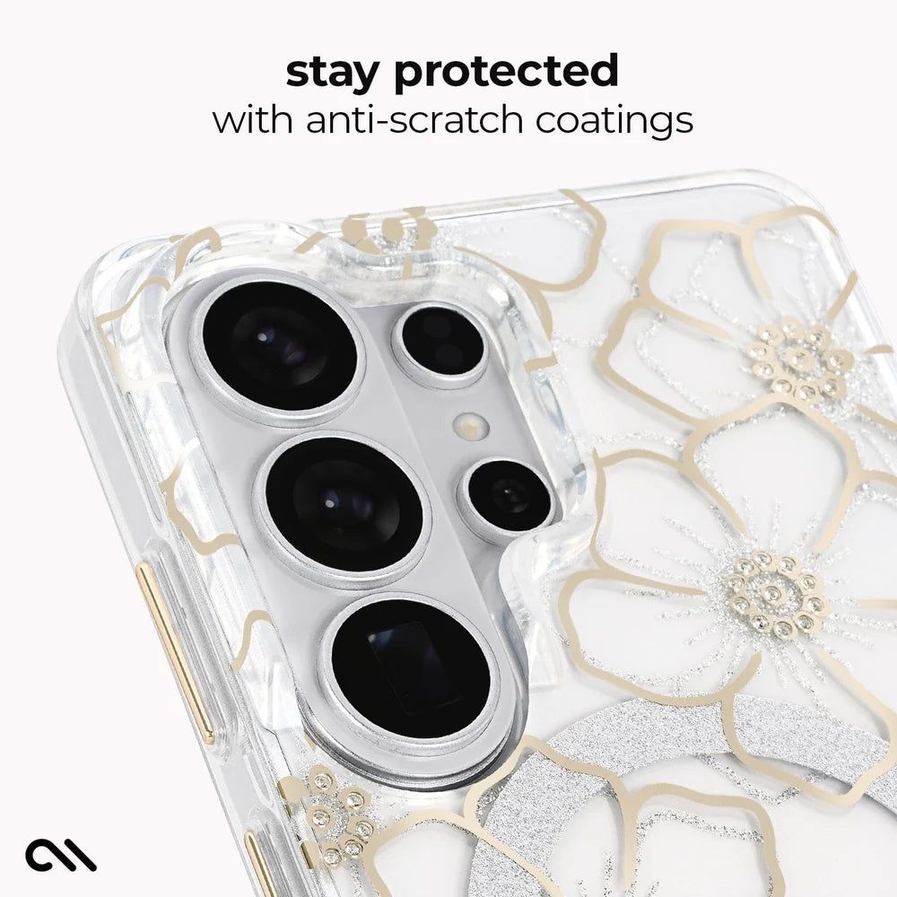 Case-Mate Samsung Galaxy S26 Series - Floral Gems Magnetic Case (Gold)