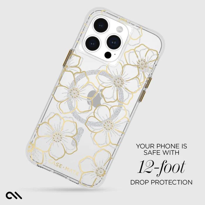 Case-Mate iPhone 16 Series Floral Gems MagSafe Case