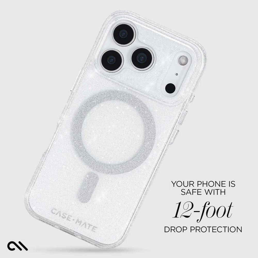 Case-Mate iPhone 17 Series Twilight Silver Twinkle MagSafe Case