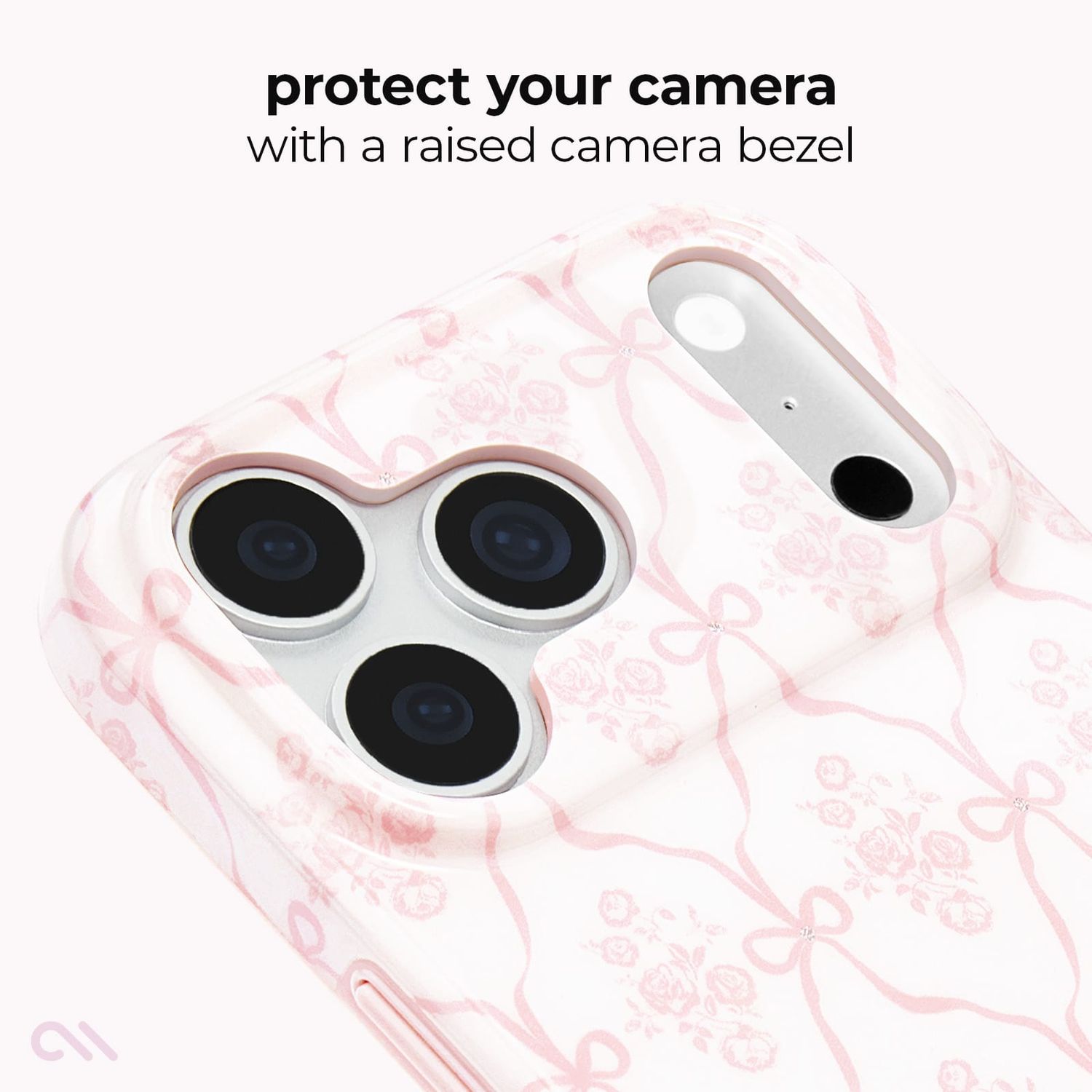 Case-Mate iPhone 18 / 17 Pro / Pro Max Trellis Bow MagSafe Case - Ballet Pink