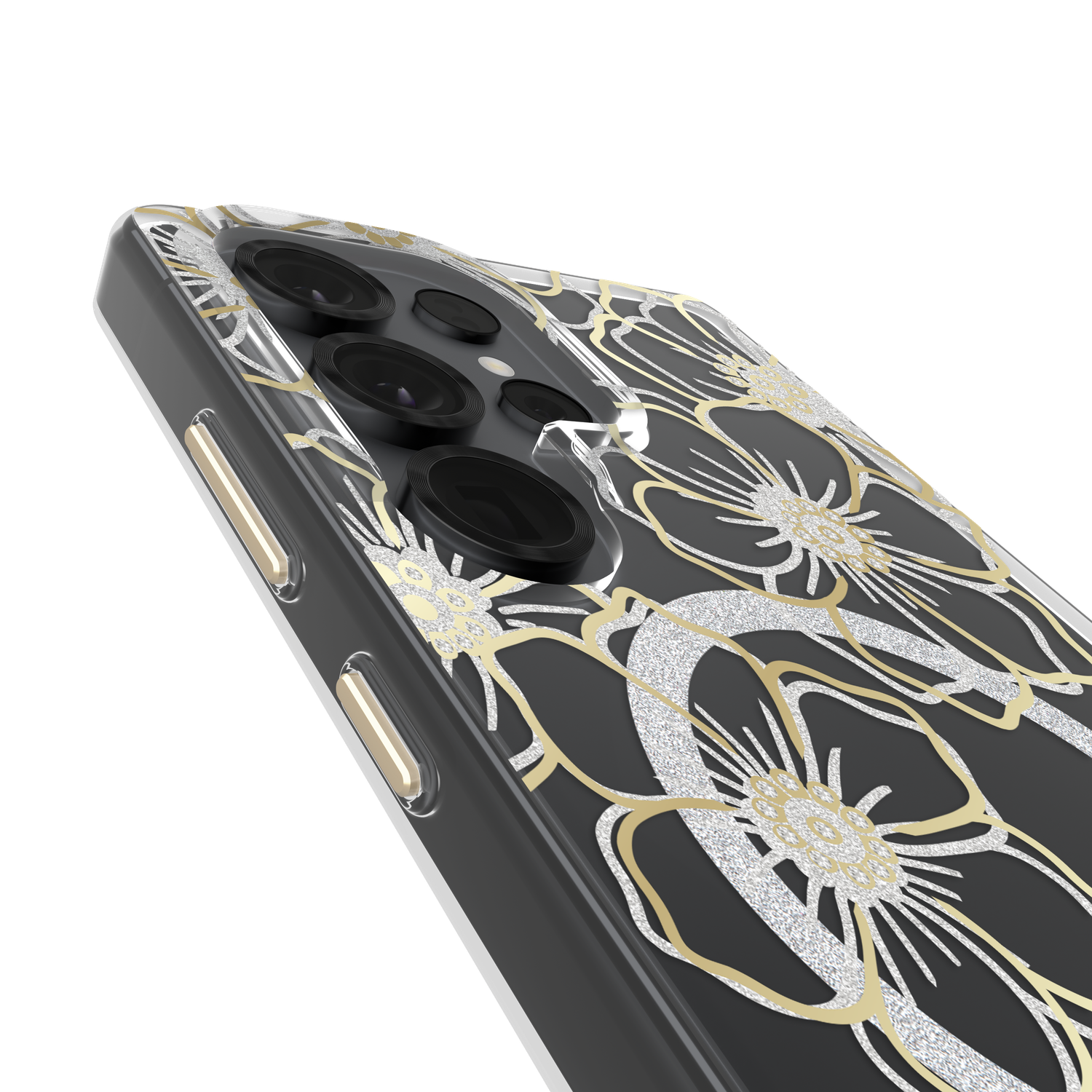 Case-Mate Samsung Galaxy S25 Plus / S25 Ultra Floral Gems Magnetic Case - Gold