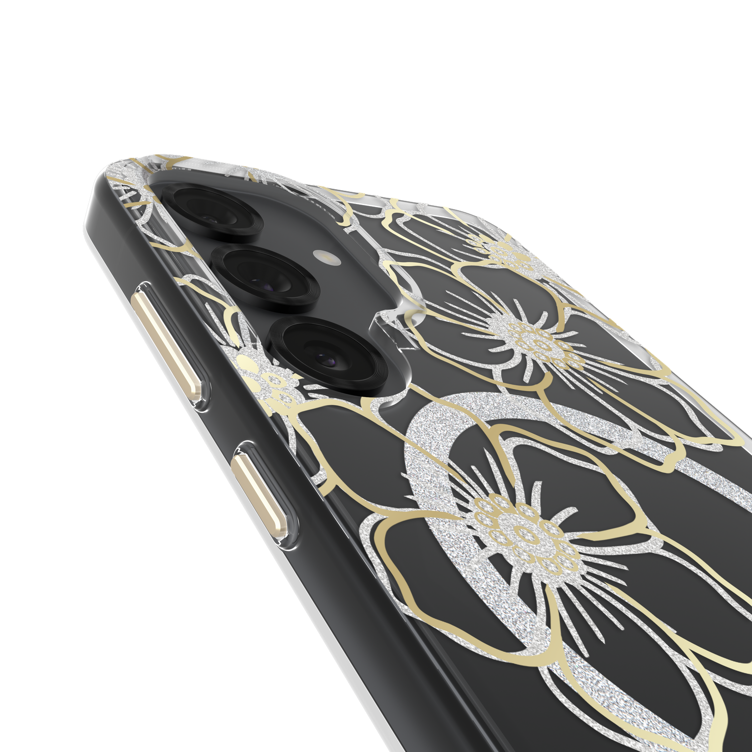 Case-Mate Samsung Galaxy S25 Plus / S25 Ultra Floral Gems Magnetic Case - Gold