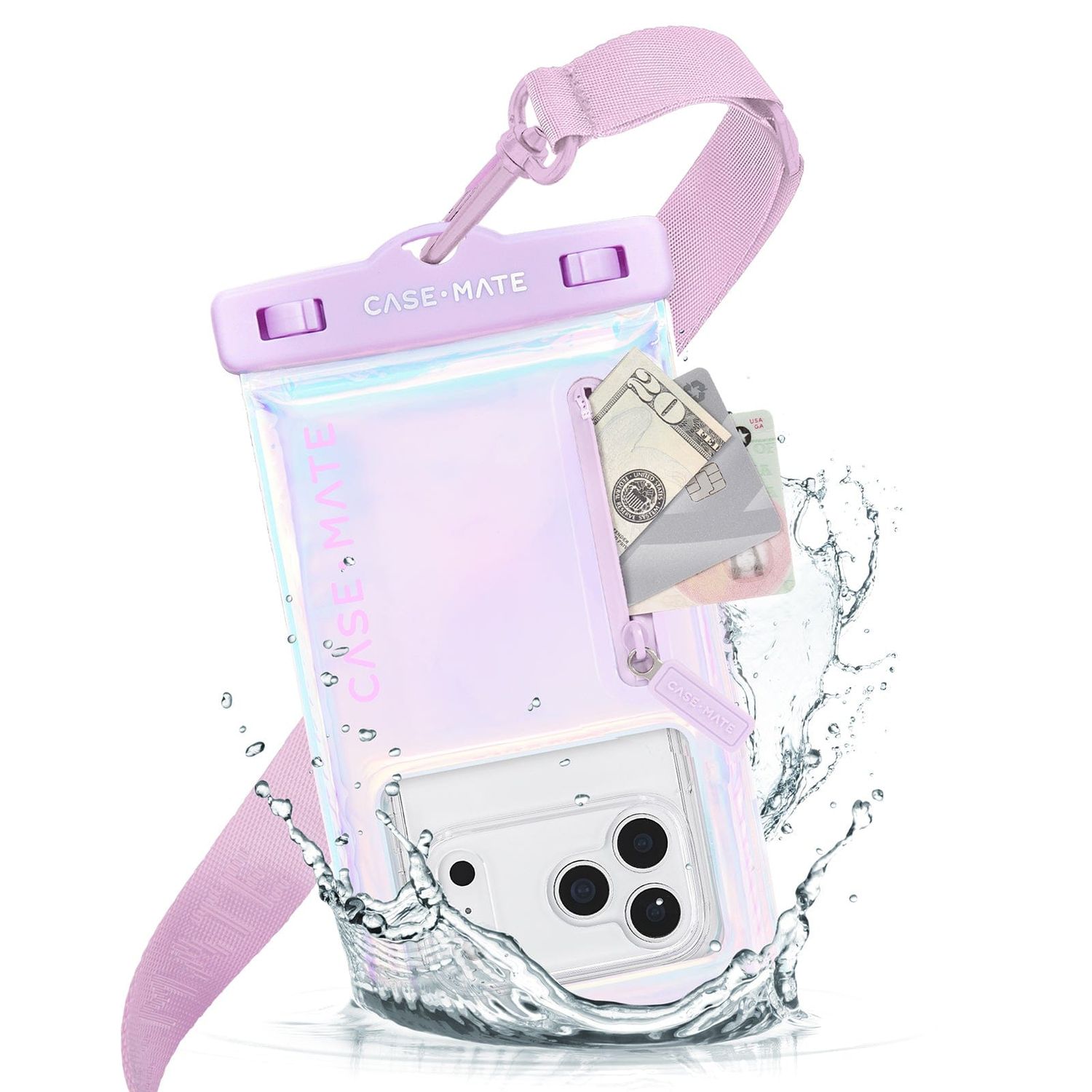 Case-Mate Waterproof Floating Phone Pouch with Zip Pocket XL