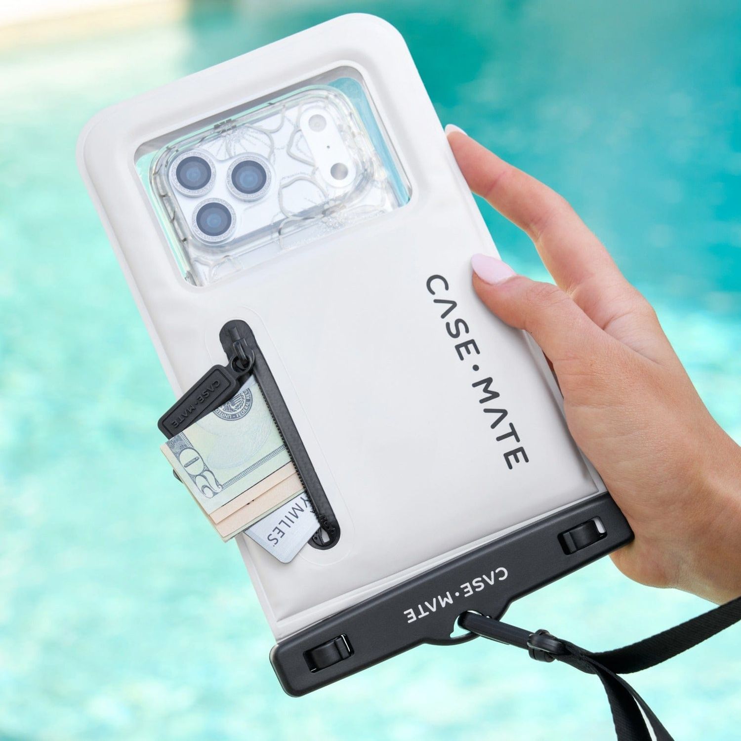 Case-Mate Waterproof Floating Phone Pouch with Zip Pocket XL