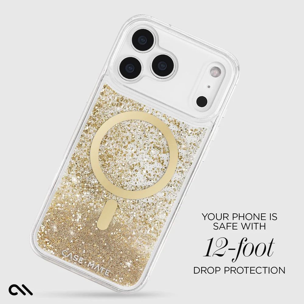 Case-Mate iPhone 17 Series Gold Waterfall MagSafe Case