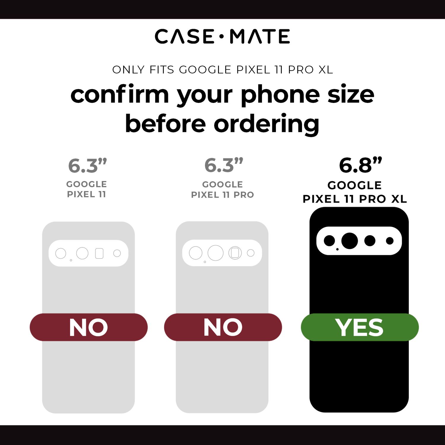 Case-Mate Google Pixel 11 Pro / Pro XL - Tough Magnetic Case - Black