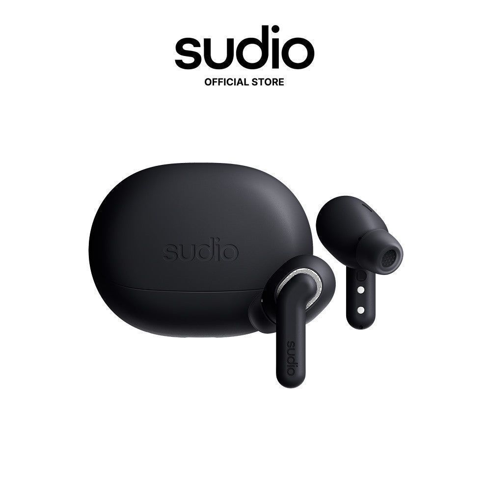 Sudio E4 Pro Wireless Earbuds with Hybrid ANC - Black