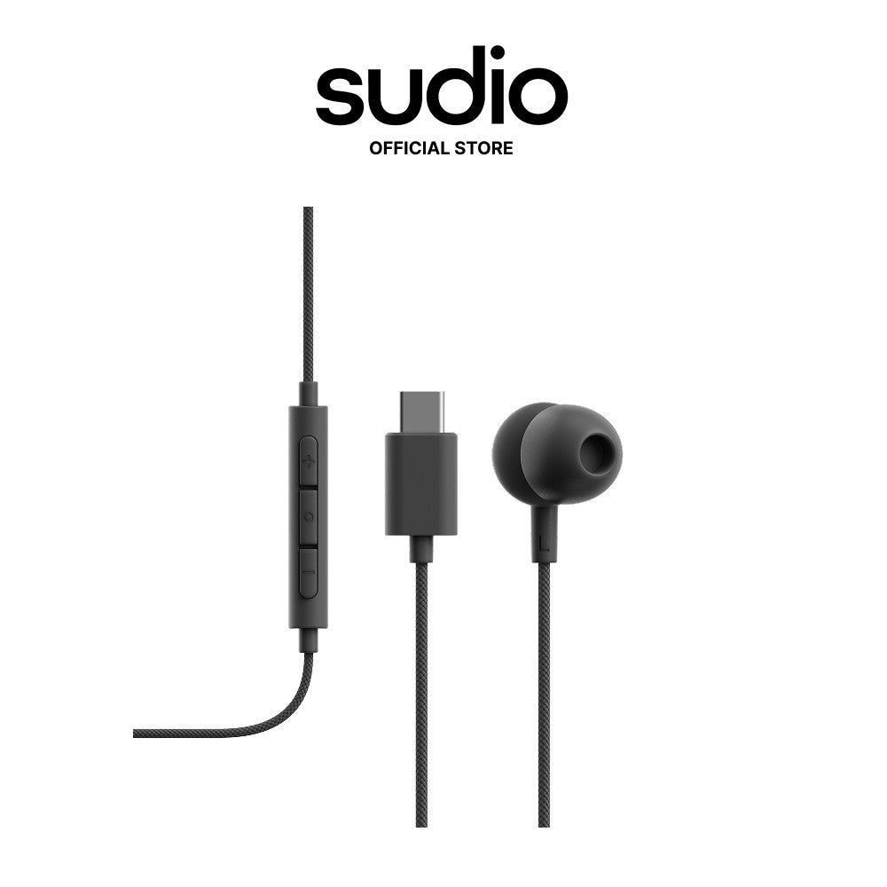Sudio V3 Wired USB-C Earbuds with Microphone - Black