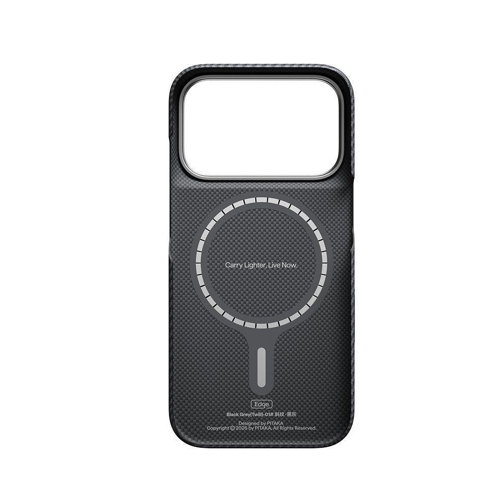 PITAKA PT-KI1801P Edge Case for iPhone 18 Pro - Black/Grey (Twill)