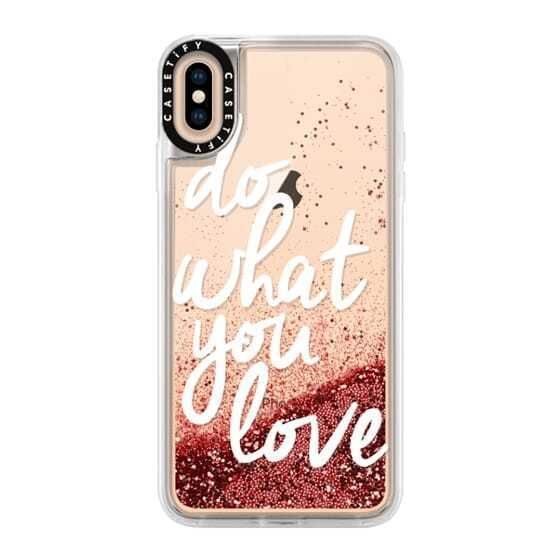 CASETiFY iPhone XS Max Glitter Case, Gold Chrome Do What