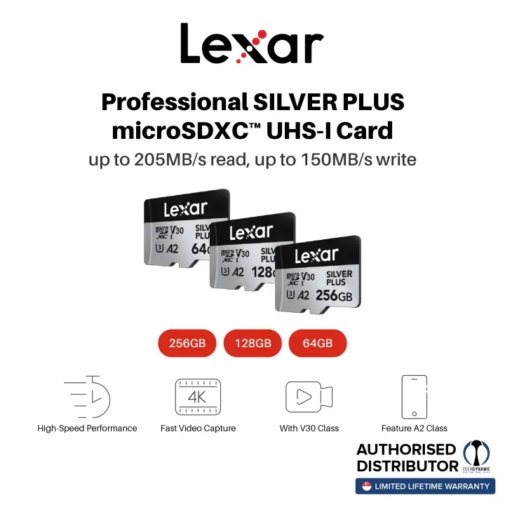 Lexar Professional SILVER PLUS microSDXC UHS-I Card