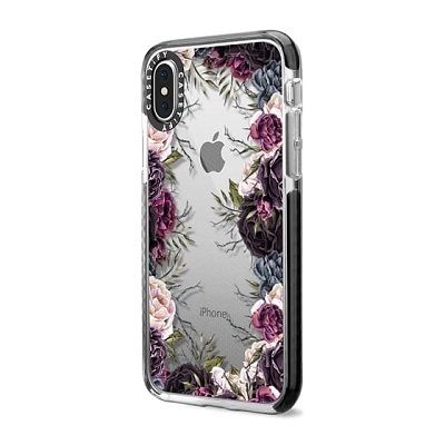CASETiFY iPhone XS Impact Case, Frost Watercolor Anemones