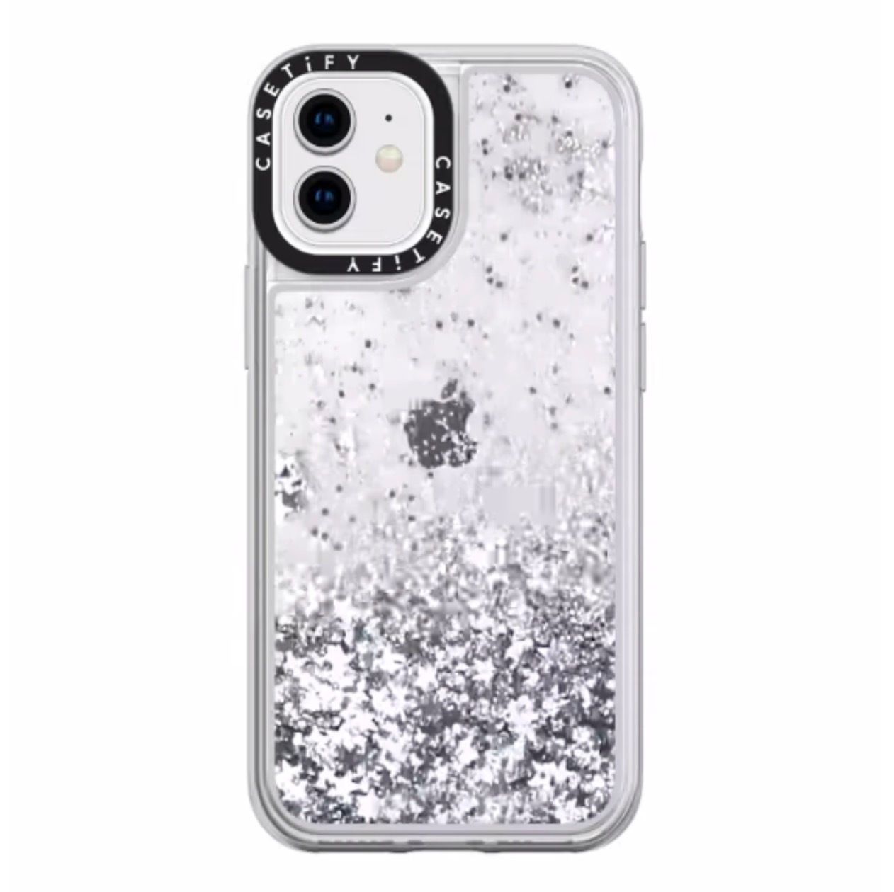 CASETiFY iPhone 12 mini Glitter Case, Monochrome Silver
