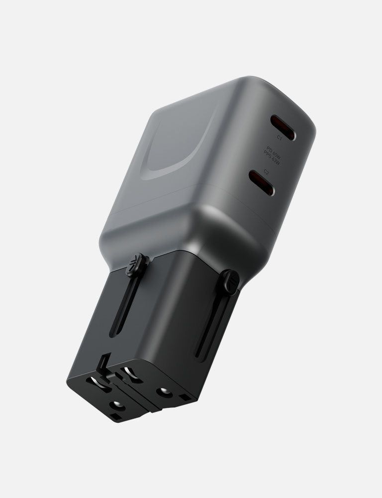 Energea TravelGo 65W Travel Adapter, Gunmetal