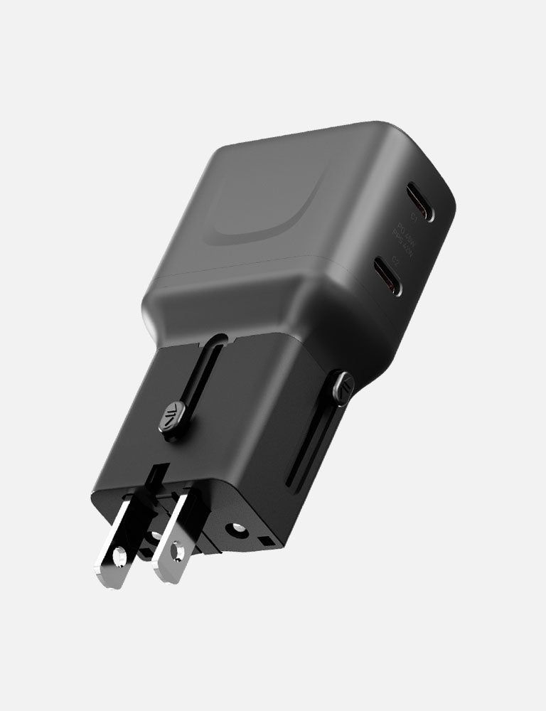 Energea TravelGo 65W Travel Adapter, Gunmetal
