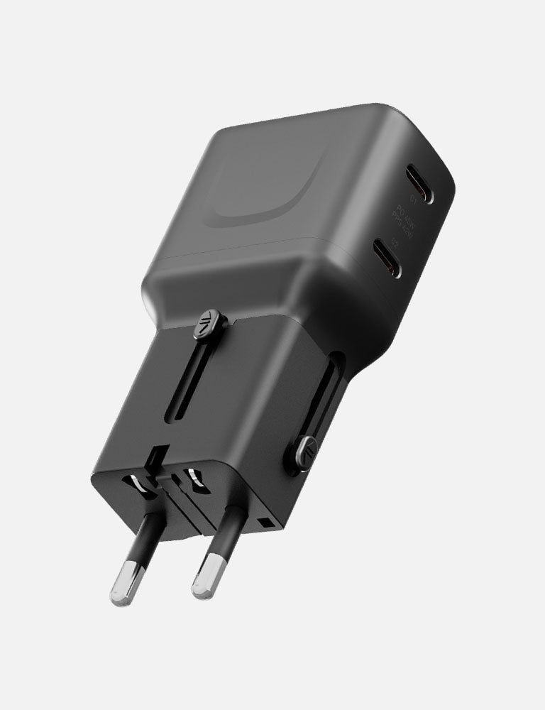 Energea TravelGo 65W Travel Adapter, Gunmetal
