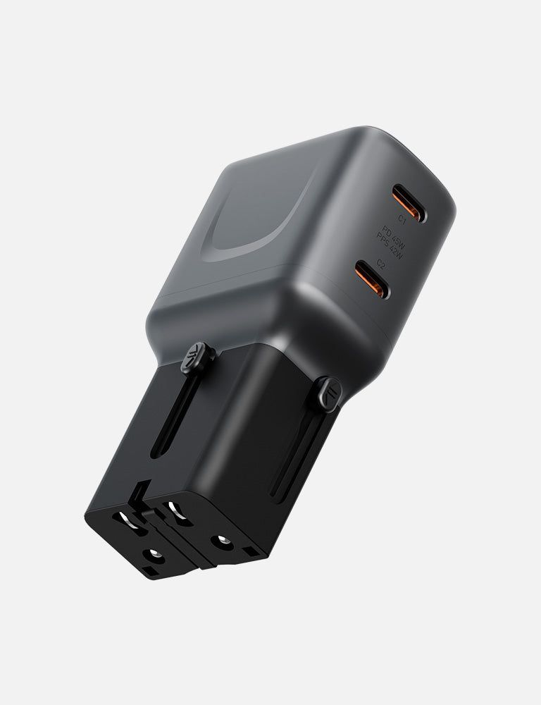 Energea TravelGo 45W Travel Adapter, Gunmetal