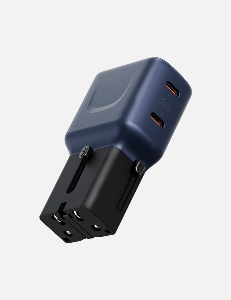 Energea TravelGo 45W Travel Adapter, Gunmetal