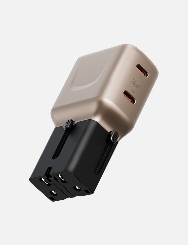 Energea TravelGo 45W Travel Adapter, Gunmetal