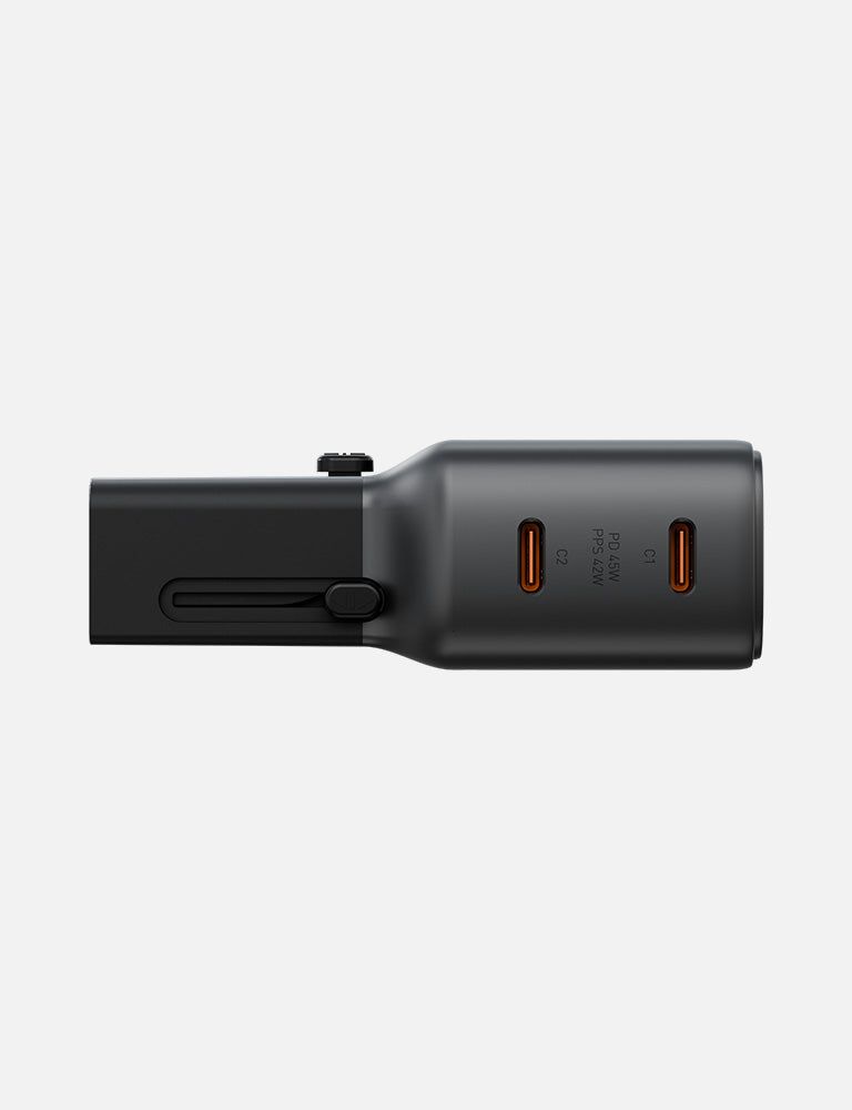 Energea TravelGo 45W Travel Adapter, Gunmetal