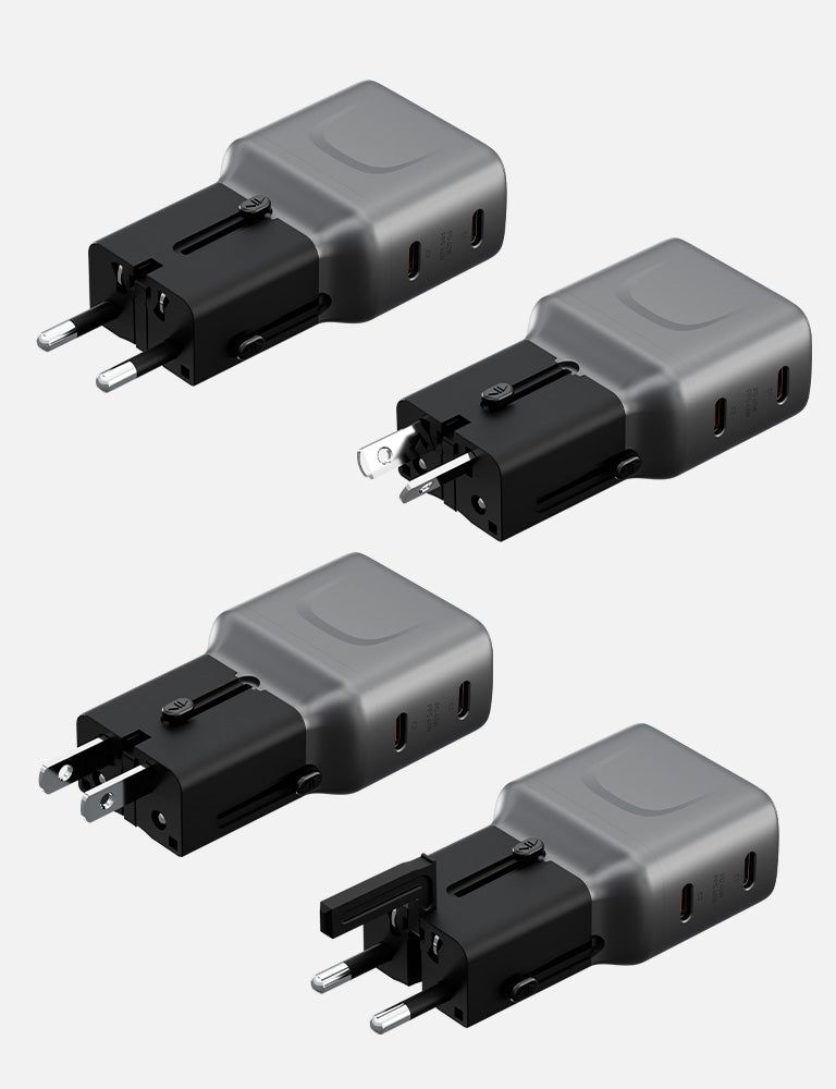 Energea TravelGo 45W Travel Adapter, Gunmetal