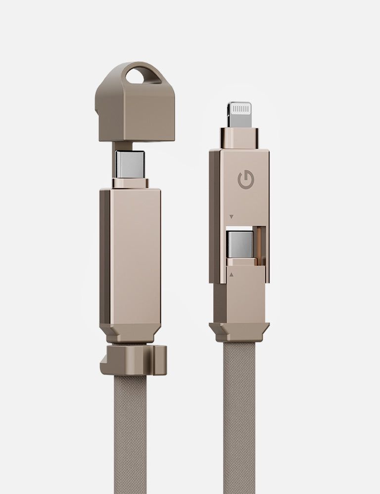 Energea Sheath 2 in 1 USB-C to USB-C + Lightning Key Cable, 15cm