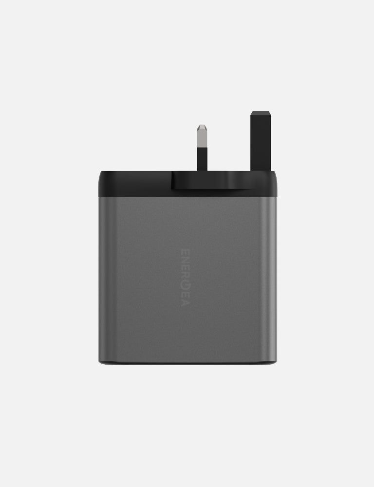 Energea AmpCharge GaN 100W 3 USB-C Wall Charger, Gunmetal