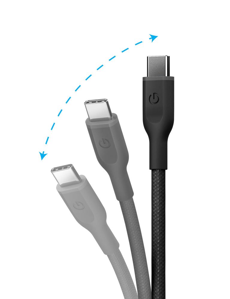 Energea Flow 60 USB-C to USB-C Cable, 1.5M Black