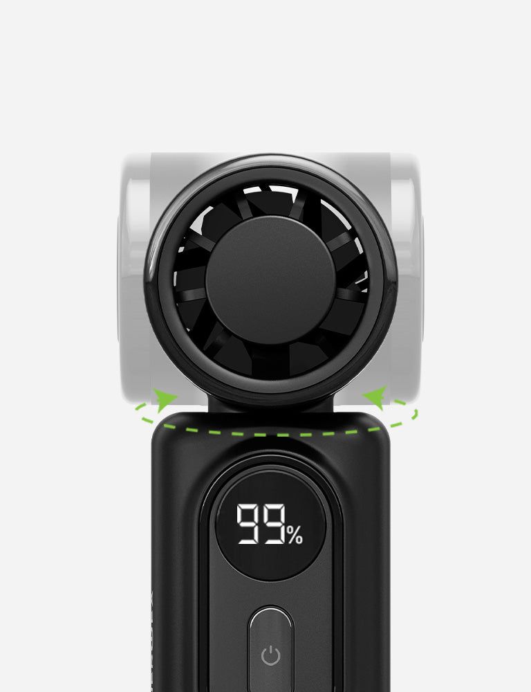 Energea AirVia Mini Portable Fan 3000mAh, Black