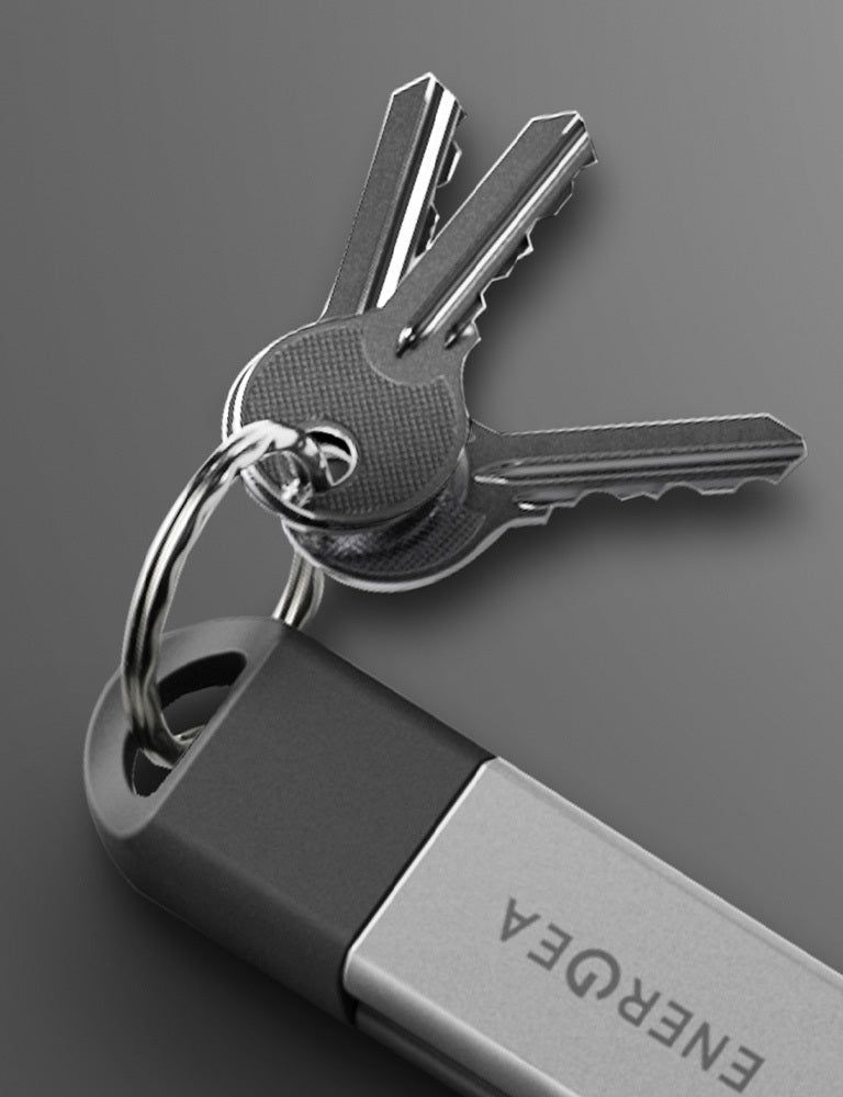 Energea Sheath 2 in 1 USB-C to USB-C + USB-A Key Cable, 15cm Ora
