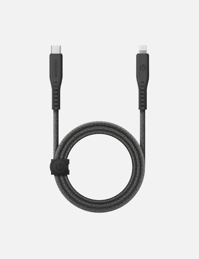 Energea Flow USB-C to Lightning Cable, 1.5M Black