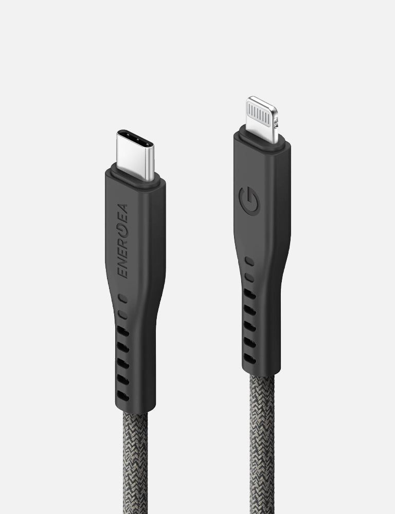 Energea Flow USB-C to Lightning Cable, 1.5M Black