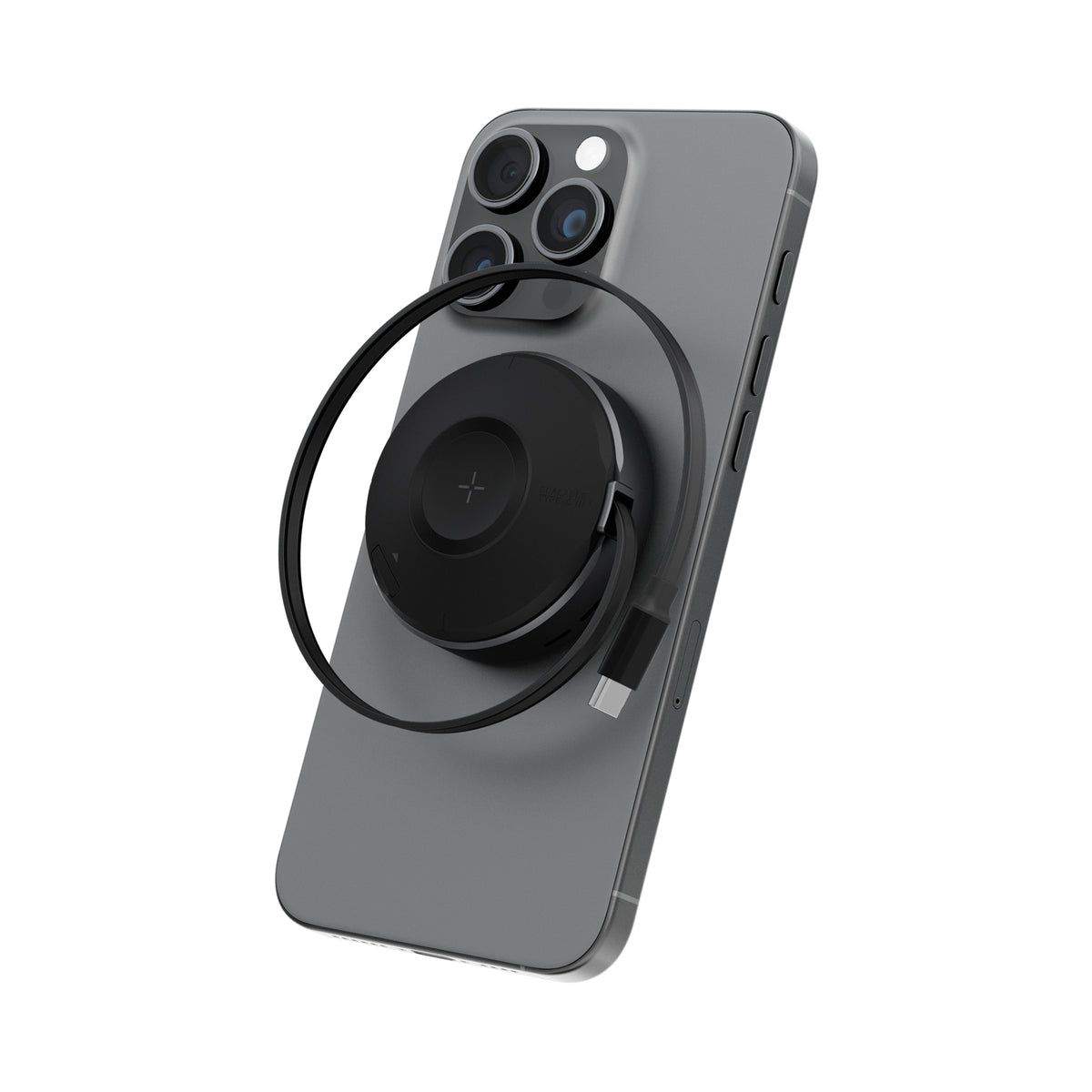 Energea MagDuo Arc Portable Wireless Charger, 80cm Gunmetal