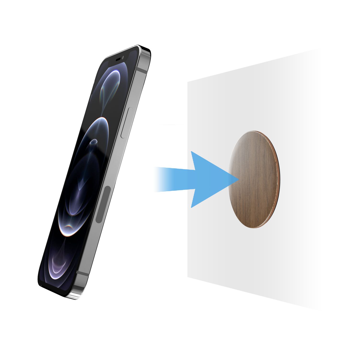 SwitchEasy MagPoka Magnetize Wall Surfaces wih MagSafe, Color: Wood