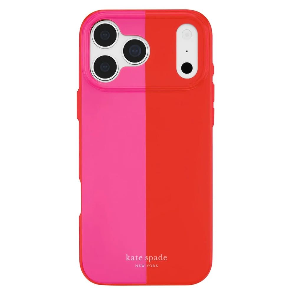 Kate Spade Racing Stripe Pop Pink iPhone 18/17 Pro Max Case