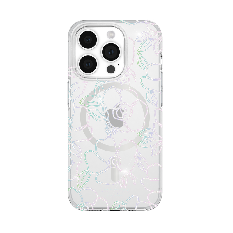KSNY iPhone 15 Pro Hardshell Case with MagSafe,Modern Floral - view 1