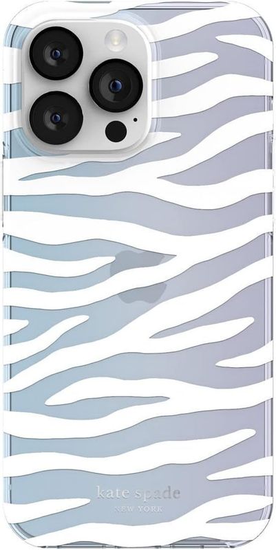 Kate Spade iPhone 14 Pro Max Hardshell Case, White Zebra Kate Spade New York iPhone 14 Pro Max, White Zebra/Iridesce