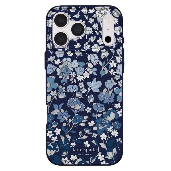 Kate Spade iPhone 18/17 Pro Case, Flowerbed Navy