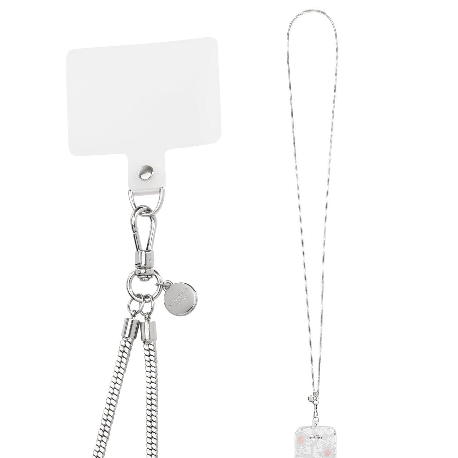 Kate Spade Crossbody Phone Charm, Silver