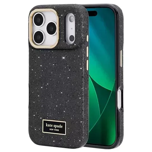 Kate Spade iPhone 18/17 Pro Crystal Pave Case, Nightfall