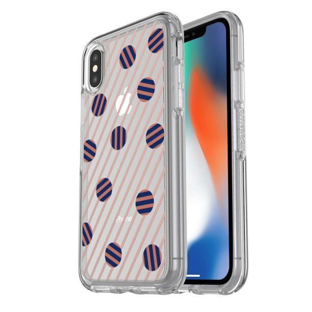 OtterBox iPhone X Symmetry Clear Series, Graphic Dot the Line