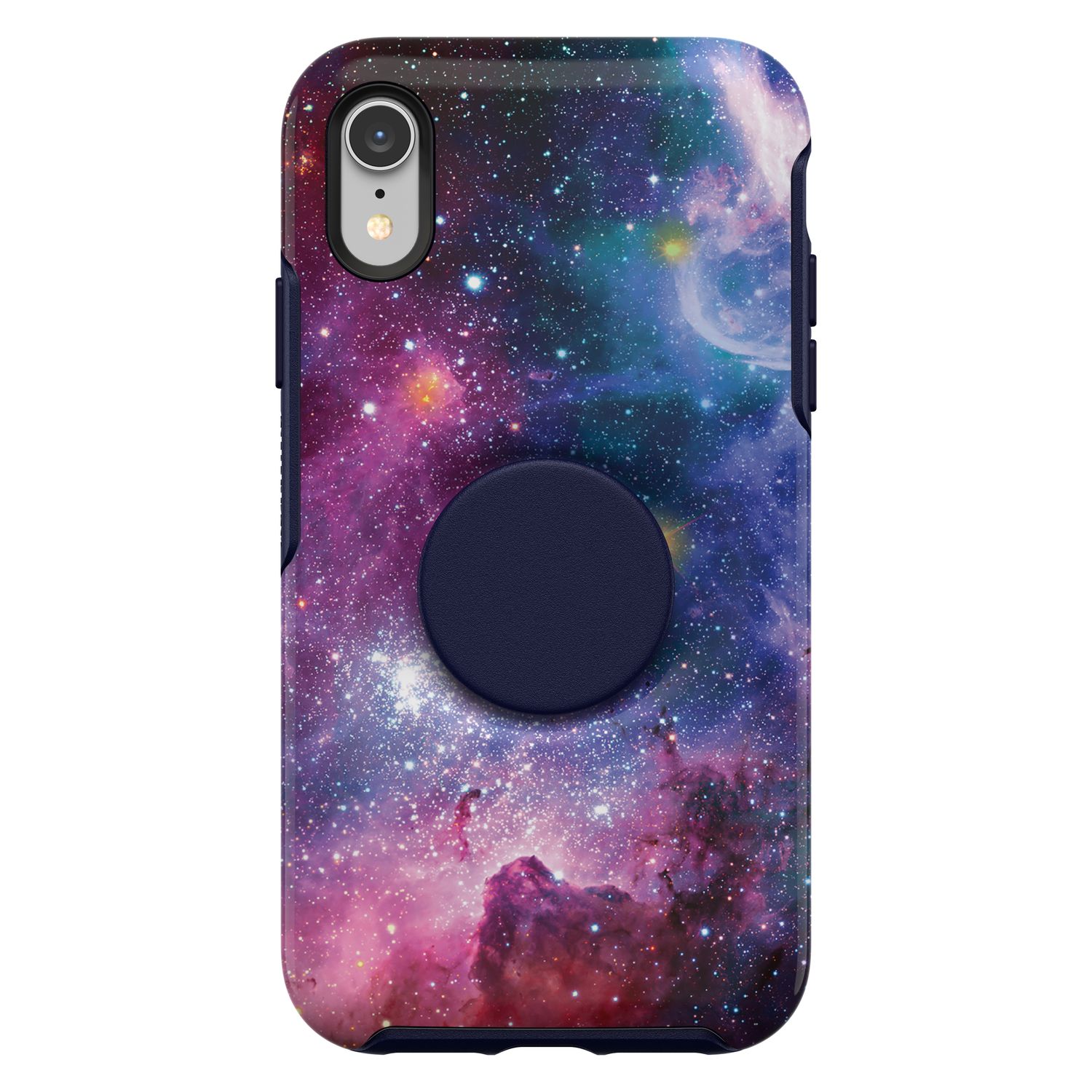 OtterBox Otter + Pop iPhone XR Symmetry, Blue Nebula (Blue/Blue