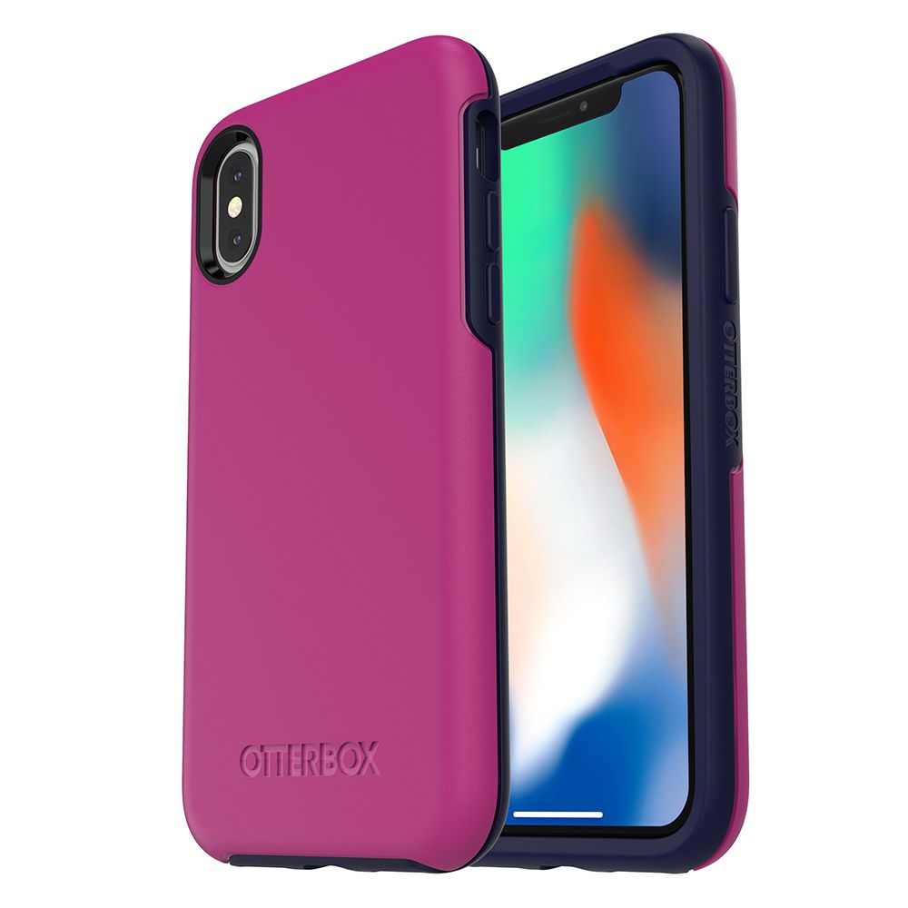 OtterBox iPhone X Symmetry Series, Mix Berry Jam (Rouge/Blue)