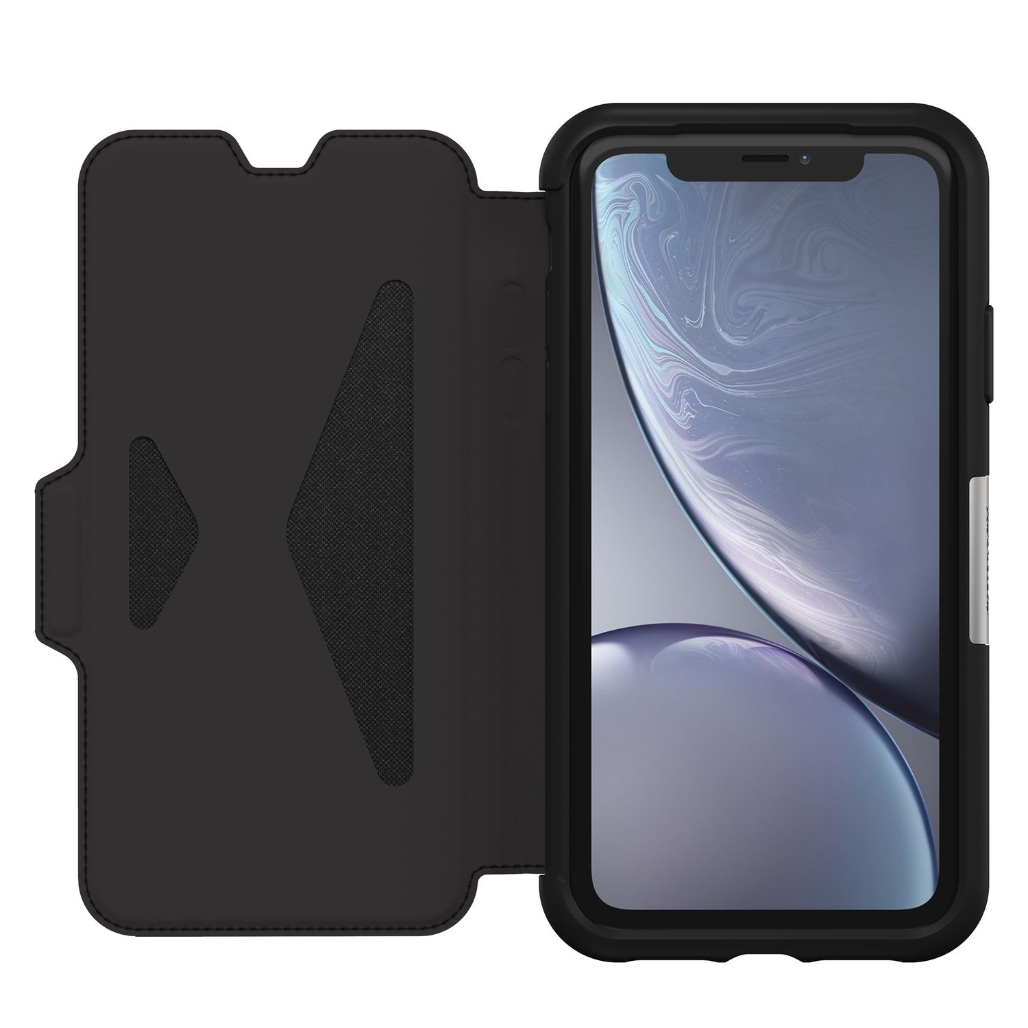 OtterBox iPhone XR Strada Series, Shadow (Black/Pewter)