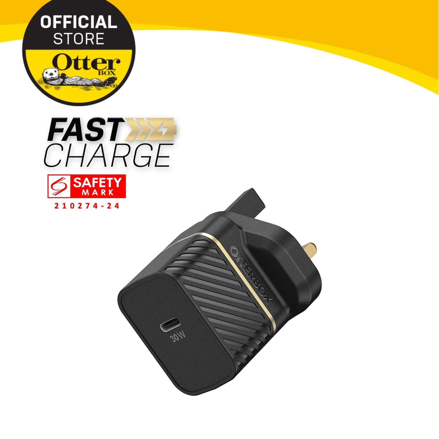 OtterBox USB-C 30W PD GaN Wall Charger - Black/Space