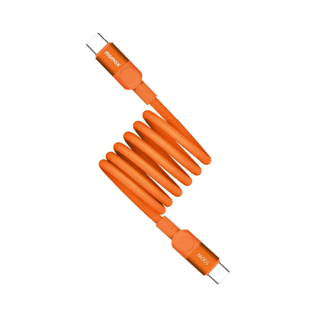Momax DC35M Mag Link USB-C to USB-C Magnetic Cable, 1M 100W Orange