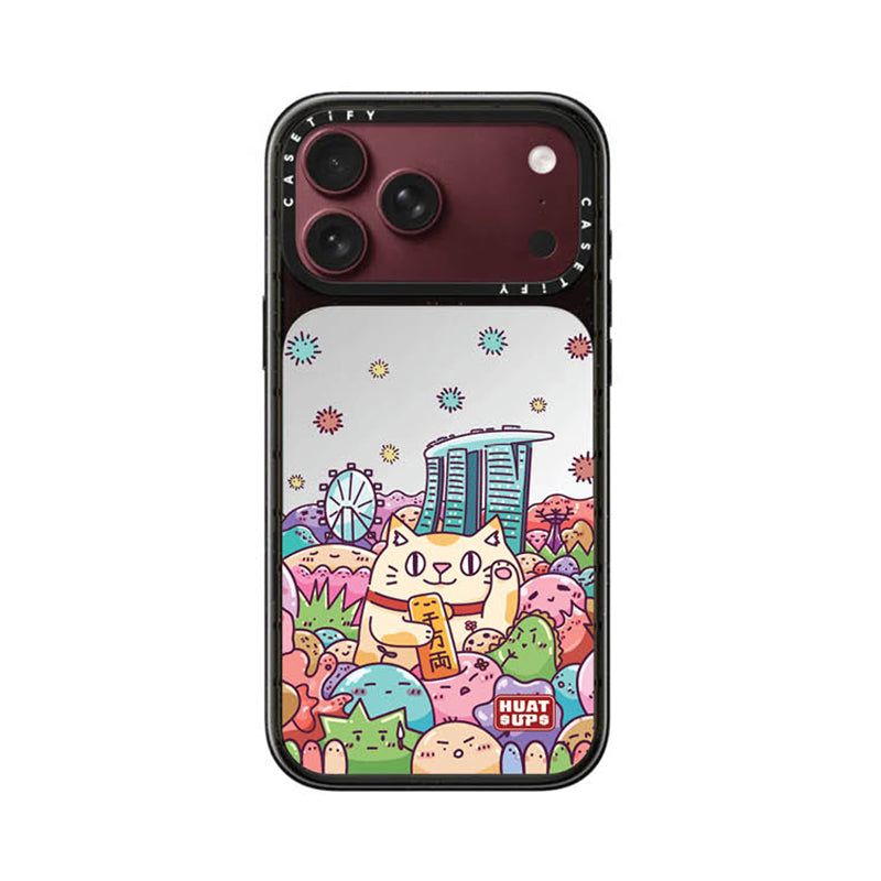CASETiFY iPhone 18/17 Pro Mirror Case, Huat Cat Skylinene