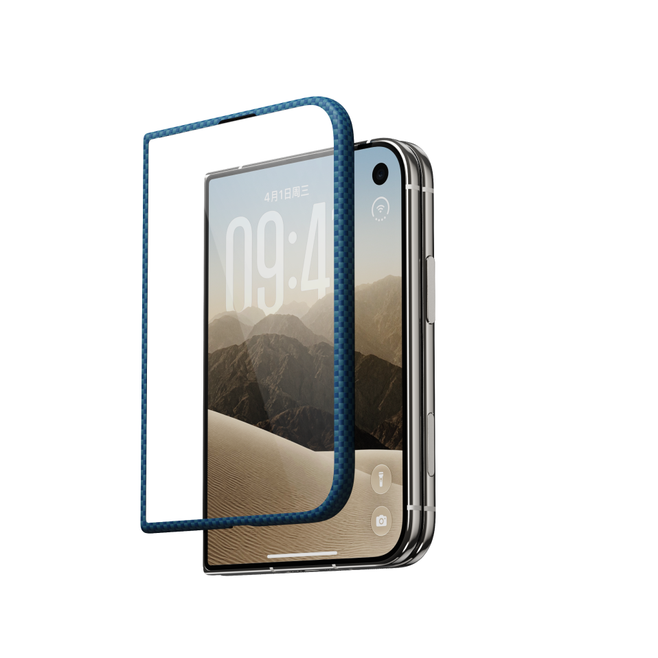 PITAKA iPhone Duo Edge Case Front with Glass, Colour: Midnight