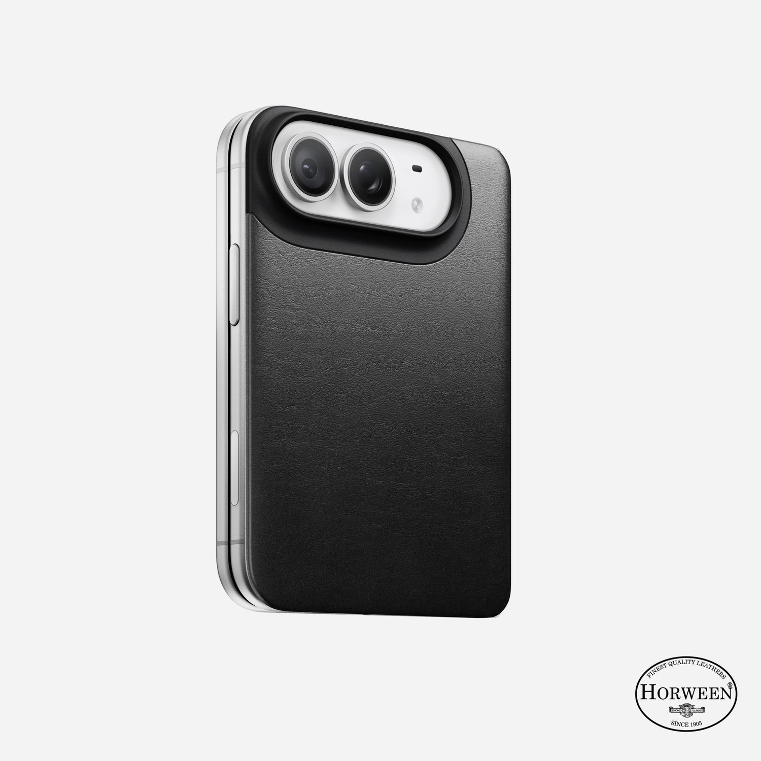 NOMAD Magnetic Leather Back - iPhone Duo, Style: Black / Horween / MagSafe