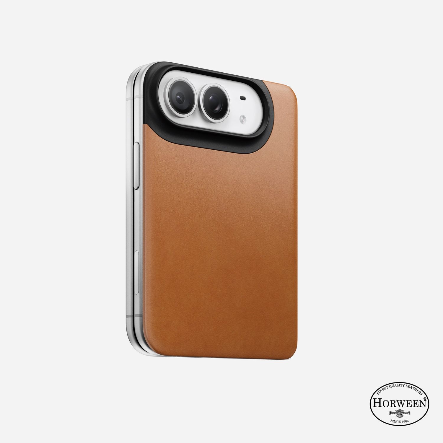 NOMAD Magnetic Leather Back - iPhone Duo, Style: Saddle / Horween / MagSafe